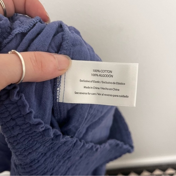 THREE DOTS Double Gauze Short in Periwinkle Blue Size Small NWT - Picture 7 of 8